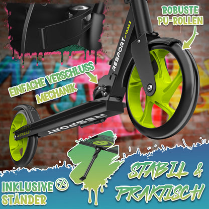 RE:SPORT Cityroller für Kinder & Erwachsene, klappbar, bis 100 kg
