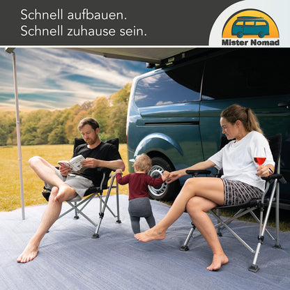 Mr Nomad Vorzeltteppich 3x2.5 m – HDPE Campingteppich mit Tragetasche