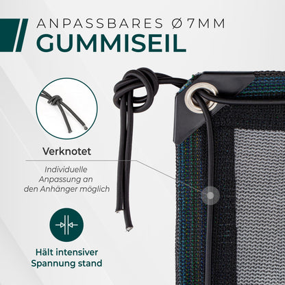 CargoVA® Feinmaschiges Anhängernetz Ladungssicherung – 3x4m Schwarz