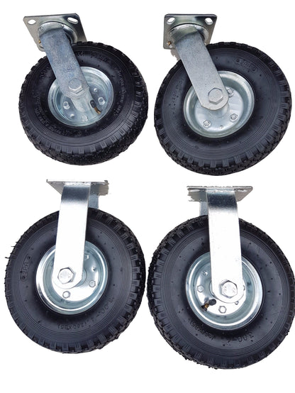 Frosal Luftrad Rollen Set 4-tlg. Ø 260x85mm - Bock- & Lenkrollen