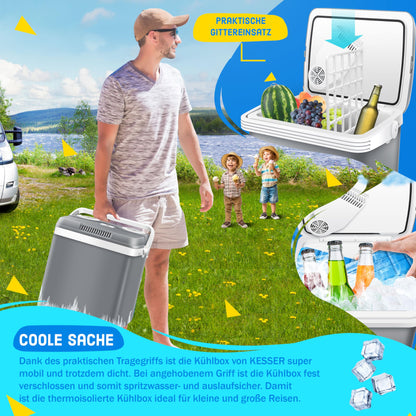 KESSER® Kühlbox thermo-elektrisch 32L - Kühlt & Wärmt 12/230V