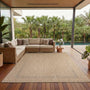 Carpettex Outdoor Teppich Sisal-Look Beige 200 x 290 cm wetterfest – rechteckiges Flachgewebe für Terrasse und Balkon