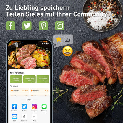 KitchenBoss Sous Vide Stick Präzisionskocher – WLAN 1100W