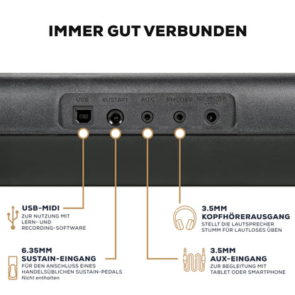 Alesis Melody 61 Digitalpiano – 61 Tasten Anfänger-Komplett-Set