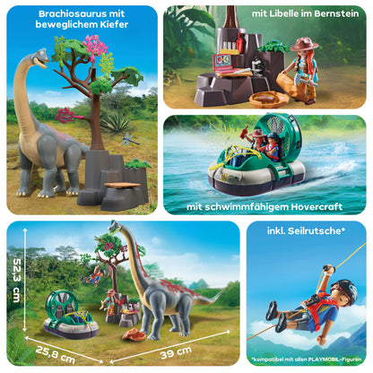 PLAYMOBIL Brachiosaurus-Begegnung mit Luftkissenboot Spielset 71819