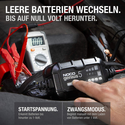 NOCO GENIUS5 Intelligentes Batterieladegerät – 5A 6V/12V
