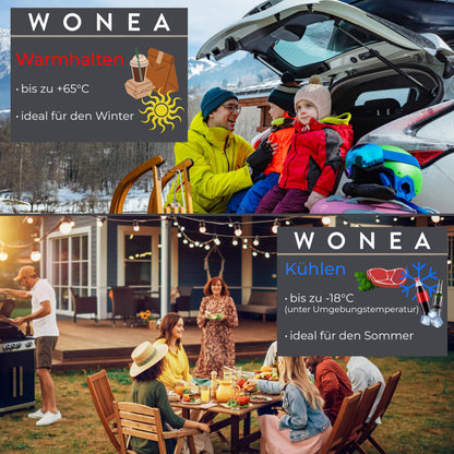 WONEA Thermoelektrische Kühlbox 32 Liter, 12V/230V, kühlt und wärmt