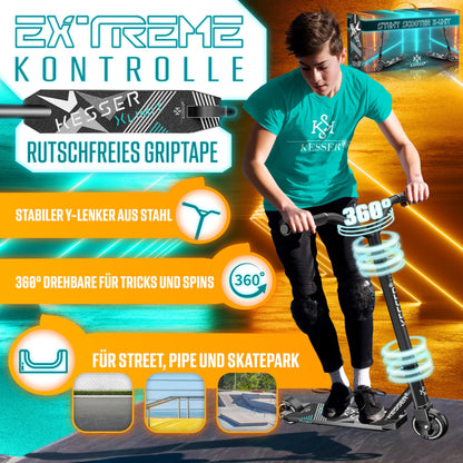 KESSER Stunt Scooter X-Limit Robuster Stuntscooter - Schwarz