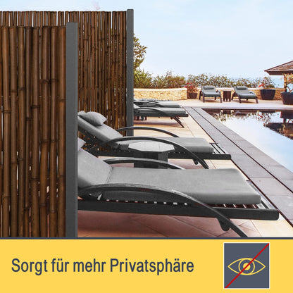 Sol Royal Premium Bambus Sichtschutzzaun B23 180x250 cm Dunkelbraun