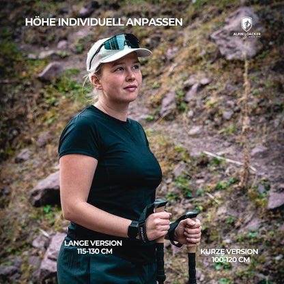 ALPIN LOACKER Wanderstöcke faltbar Aluminium Korkgriff 115-135 cm