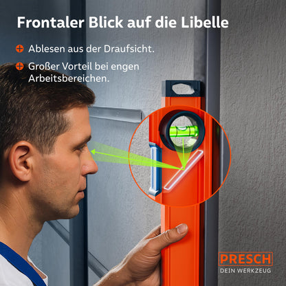 Presch Präzisions-Wasserwaagen Set 3tlg. – 40, 60, 100 cm