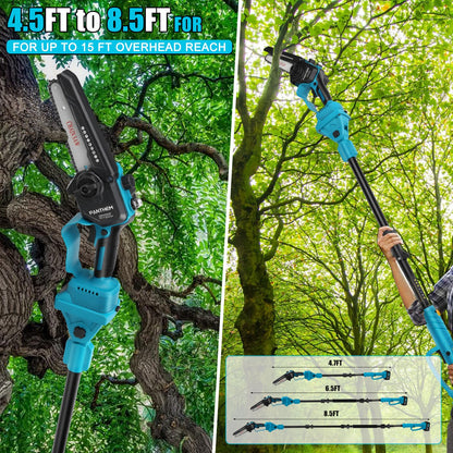 Kompatibel Makita 18V 2-in-1 Akku Kettensäge Hochentaster – Ohne Akku