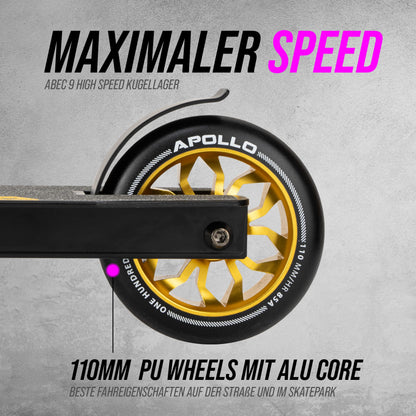 Apollo Stuntscooter Hawk – Freestyle Scooter für Kinder ab 6 Jahren