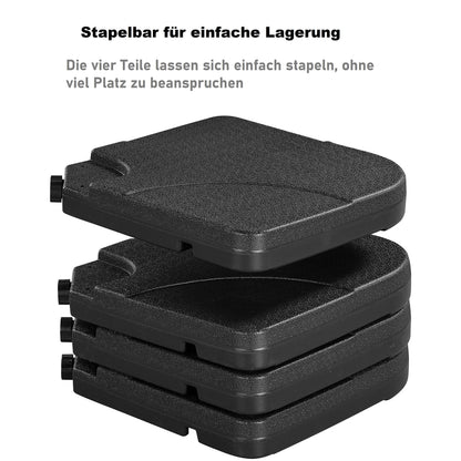 Yaheetech Sonnenschirmständer 4-teilig, Ampelschirmständer befüllbar