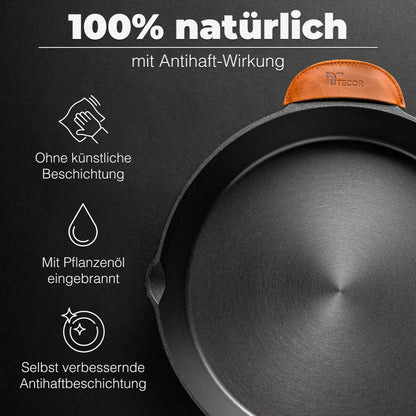 TECOR Gusseisenpfanne Induktion Geschliffen - 28 cm