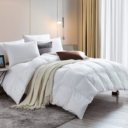 DOWNFOCUS Ganzjahres Daunendecke - 220x240 cm Weiss