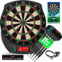 KESSER Elektronische Dartscheibe Profi Set - 1-8 Spieler. Rund, schwarz, farbige Segmente. Elektronisches Darts für 1-8 Spieler.
