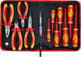 BGS VDE Zangen- und Schraubendreher-Satz – 12-teilig. Mit rot-gelb VDE-isolierten Griffen für Elektroinstallationen bis 1000V.