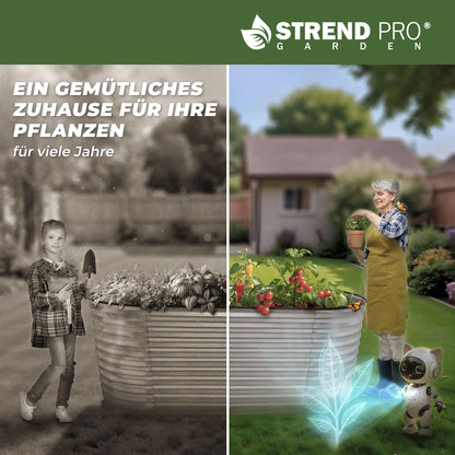 STREND PRO Hochbeet Metall 200x100x80 cm aus verzinktem Stahl