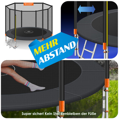 KESSER Gartentrampolin Ø 305 cm, Komplettset mit Sicherheitsnetz