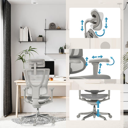hjh OFFICE ERGOHUMAN Slim Ultra G GEN2 Bürostuhl – Grau