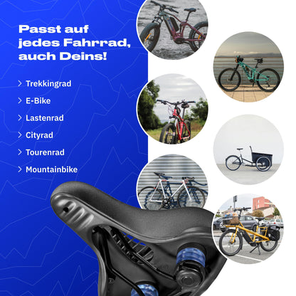 Alpensattel Komfort+ Velosattel ergonomisch mit 3D Memory Foam