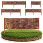 BooGardi Beeteinfassung aus Weide, Rasenkante 20 x 120 cm, 10er-Set, Steckzaun aus Weidenholz