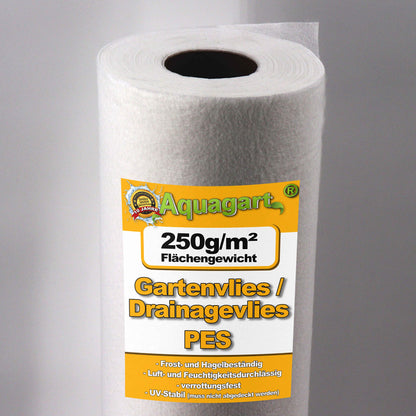 Aquagart Unkrautvlies Drainagevlies - 250g PES weiss 40m²