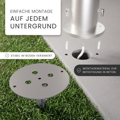 MATO Wegeleuchten Edelstahl 50cm E27 4er Set mit Erdspiess