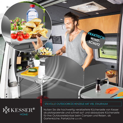 KESSER Outdoor Campingküche Campingschrank – Typ Big Grau