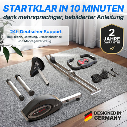 Ultrasport F-Bike Klappbares Ergometer für Fitness – rosa
