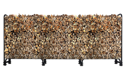 QUICK STAR Metall Kaminholzregal Anthrazit 272x25x95 cm. Anthrazitfarbenes Metallregal zur platzsparenden Lagerung von Kaminholz.