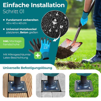 KESSER Sonnenschirmständer Universal-Bodenplatte Anthrazit