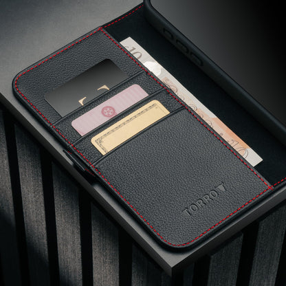 TORRO Lederhülle für iPhone 17 Pro Max, MagSafe, Schwarz