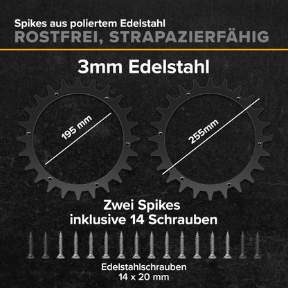 ROBO CLAWS Edelstahl Spikes für Navimow i Serie Mähroboter, schwarz