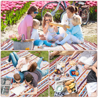 LARUTAN Picknickdecke wasserdicht 200x300 cm, faltbar mit Tragegriff