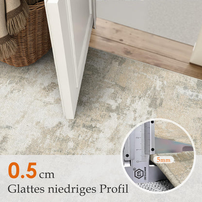 PureCozy Kurzflor Teppich beige 200x300 cm rutschfest waschbar