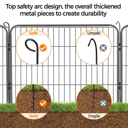 Yaheetech Welpenlaufstall 6 Gitter 80x60 cm – Innen/Aussen