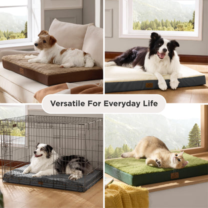 Bedsure orthopädisches Hundebett für grosse Hunde dunkelgrau 91x69 cm