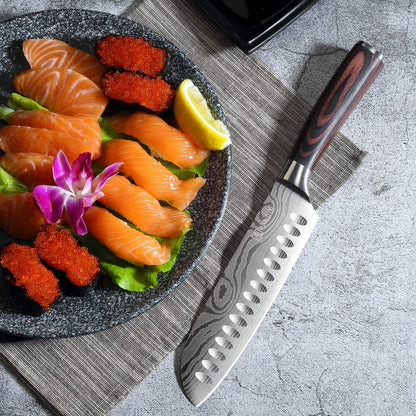 PAUDIN 5-teiliges Küchenmesserset - Carbon Edelstahl Klingen