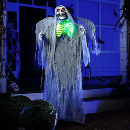 JOYIN Sensenmann Geist Halloween Deko - Animatronic mit Flügeln 160cm