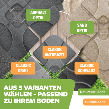 KESSER Sonnenschirmständer 4-teilig für Ampelschirm, 60 l / 80 kg
