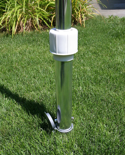 Schneider Bodenhülse 827-00 für Gartenschirme, eloxiertes Aluminium