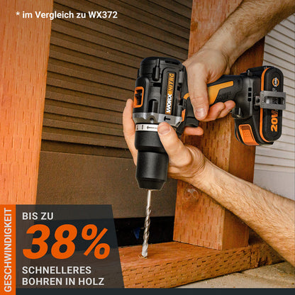 WORX NITRO WX352 Akku-Schlagbohrschrauber Set 20V bürstenlos 60Nm