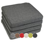 sunnypillow Bali Stuhlkissen 4er Set wasserdicht 45x45 cm Anthrazit – quadratische Sitzpolster für Stühle und Bänke