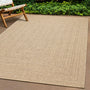 Teppich-Traum Outdoor Teppich Jute-Look 160x230 cm beige/braun, Flachgewebe mit modernem Muster