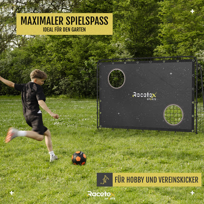 Racetex Fussballtor für Kinder mit Torwand und Erdanker, Galaxy