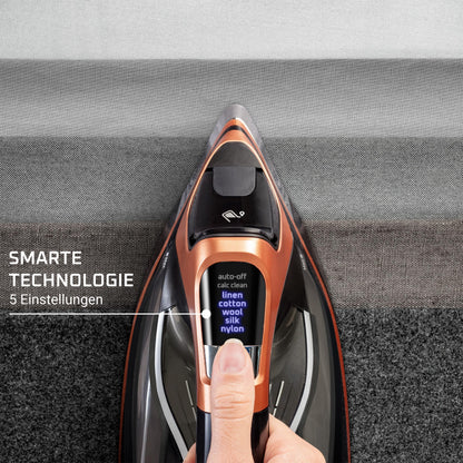 Rowenta Steamforce Pro Dampfbügeleisen DW9520D1, Schwarz/Kupfer