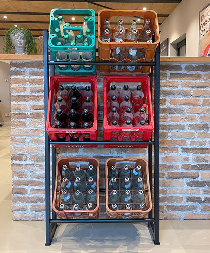 QUICK STAR Getränkekistenregal Standregal – 6 Kisten 71x140cm