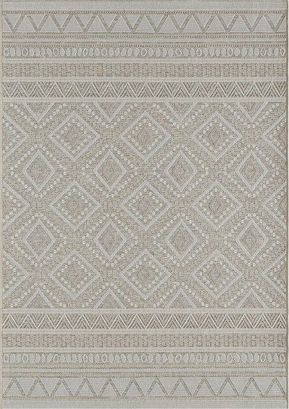 the carpet Calgary Outdoor Teppich, Boho Vintage, Beige, 200 x 280 cm